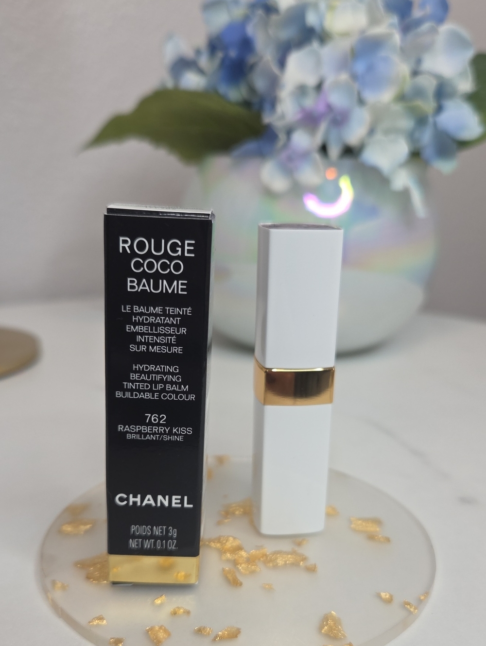 CHANEL Rouge Coco Baume Tinted Lip Balm — Raspberry Kiss (762)